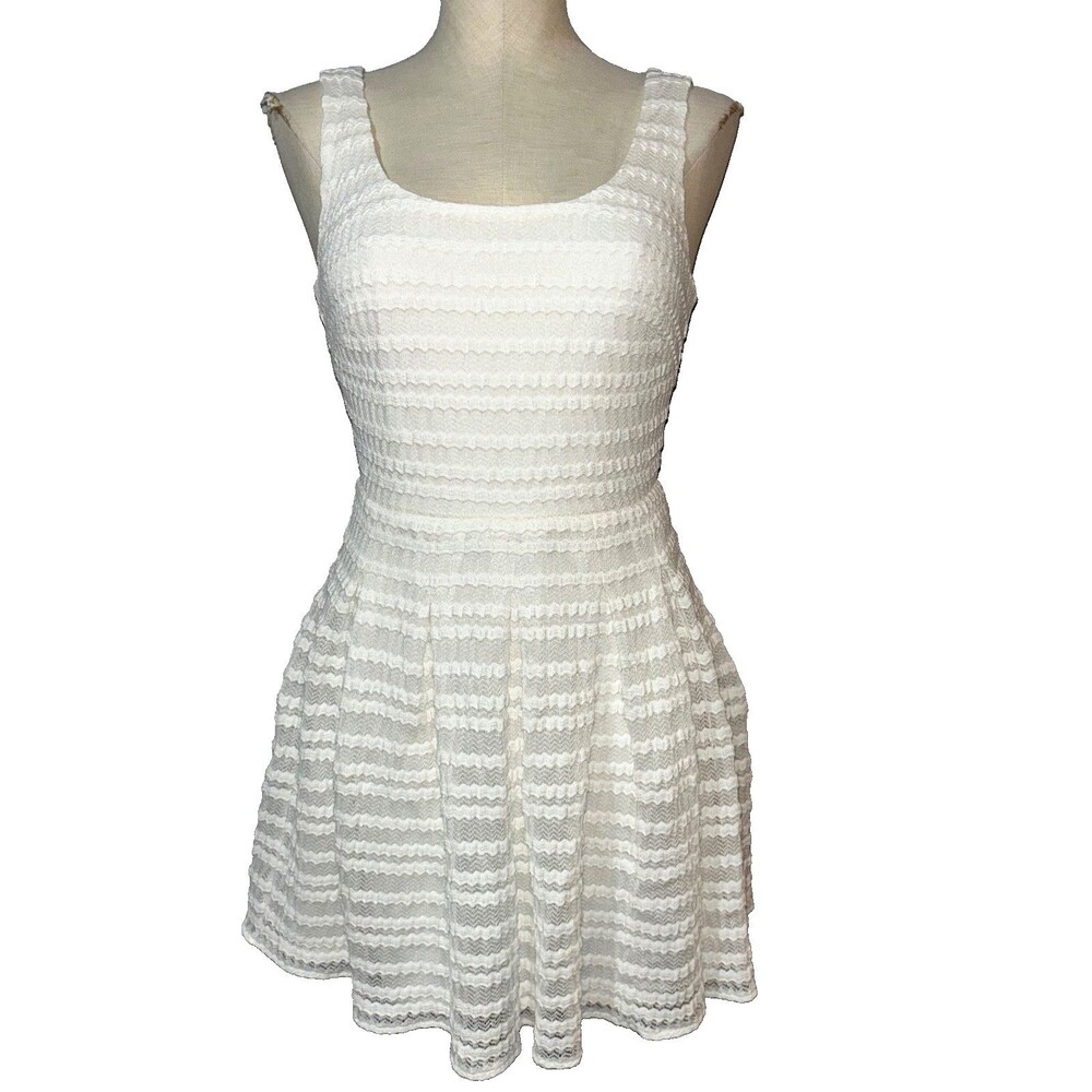 Guess Women's Lace Fit Flare Mini Dress size M Fairy Coquette